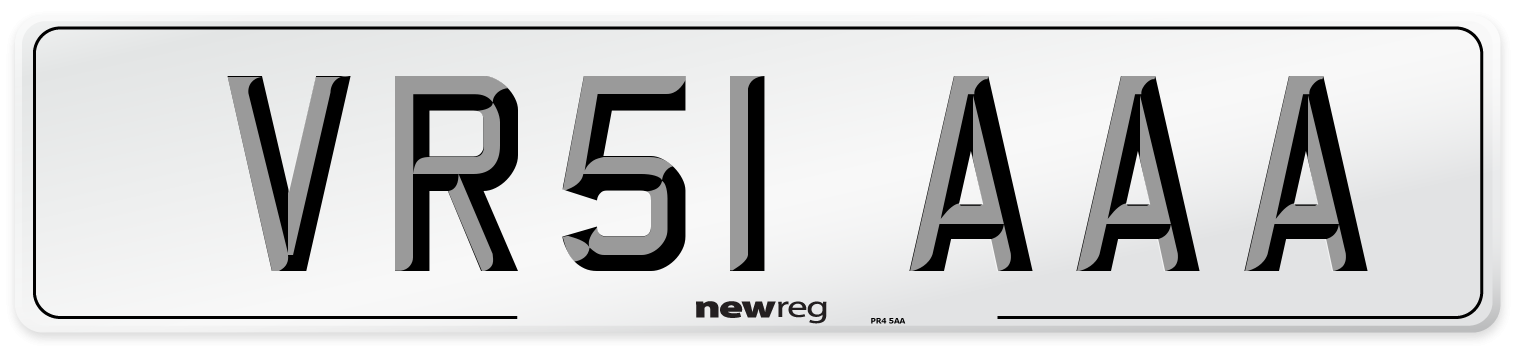 VR51 AAA Number Plate from New Reg